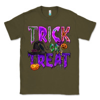 Army Green Trick or Treat Classic Tee - texasbilliewilder