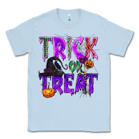 Dusty Blue Trick or Treat Classic Tee - texasbilliewilder