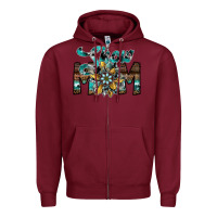 Burgundy show mom Zipper Hoodie - SublimationCraftShop