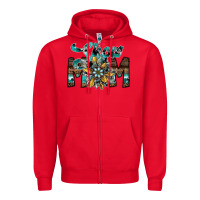 Red show mom Zipper Hoodie - SublimationCraftShop