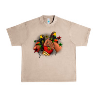 French Oak Juneteenth black girl sneakers Urban Heavy Tee - RanaPortraitStore