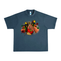 Midnight Navy Juneteenth black girl sneakers Urban Heavy Tee - RanaPortraitStore