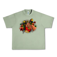 Oil Green Juneteenth black girl sneakers Urban Heavy Tee - RanaPortraitStore