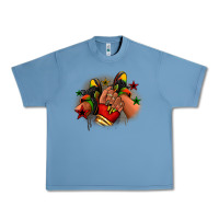 Pebble Blue Juneteenth black girl sneakers Urban Heavy Tee - RanaPortraitStore
