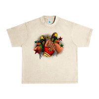 Sandshell Juneteenth black girl sneakers Urban Heavy Tee - RanaPortraitStore