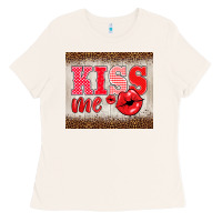 Bone valentine's day kiss me Ladies Tee - BarkalooDesign