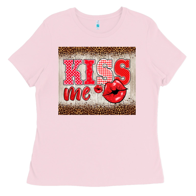 Valentine's Day Kiss Me Ladies Tee by BarkalooDesign | Teevron