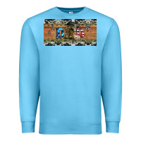 Ocean Blue soldier dad license  plate Premium Sweatshirt - Artiststas