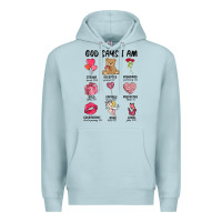 Blue Mist god says i am valentine's day Premium Hoodie - MaliasSmallBusiness