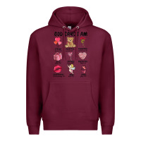 Burgundy god says i am valentine's day Premium Hoodie - MaliasSmallBusiness