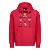 Cardinal god says i am valentine's day Premium Hoodie - MaliasSmallBusiness