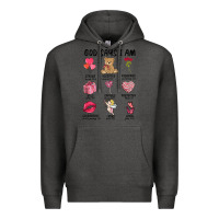 Charcoal Heather god says i am valentine's day Premium Hoodie - MaliasSmallBusiness