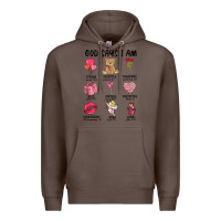 Coffee god says i am valentine's day Premium Hoodie - MaliasSmallBusiness