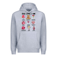 Heather Grey god says i am valentine's day Premium Hoodie - MaliasSmallBusiness