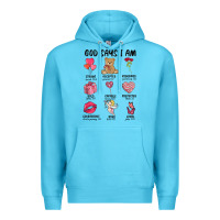 Ocean Blue god says i am valentine's day Premium Hoodie - MaliasSmallBusiness