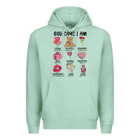 Seafoam god says i am valentine's day Premium Hoodie - MaliasSmallBusiness