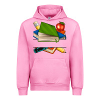 Fuchsia Pink custom teacher books Urban Hoodie - NancyCooperArtShop