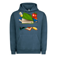 Pigment Midnight Navy custom teacher books Urban Hoodie - NancyCooperArtShop