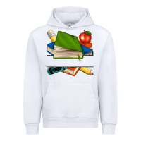 White custom teacher books Urban Hoodie - NancyCooperArtShop