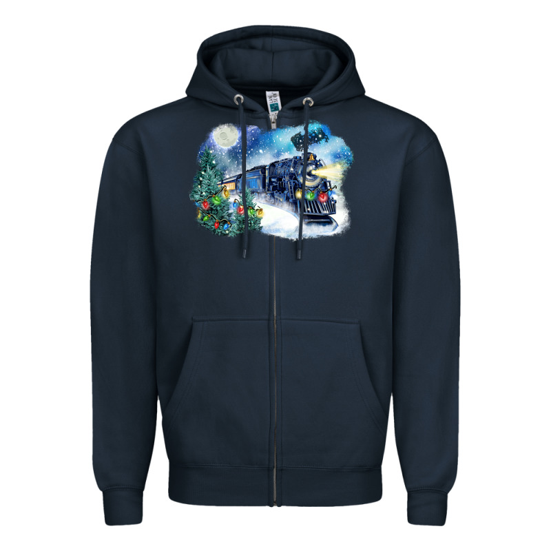 Polar Express Winter Zipper Hoodie by FaDigitalArtStudio | Teevron