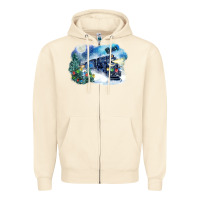 Sandshell polar express winter Zipper Hoodie - FaDigitalArtStudio
