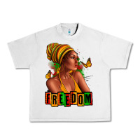 Lunar Rock Juneteenth freedom afro woman Urban Heavy Tee - RanaPortraitStore