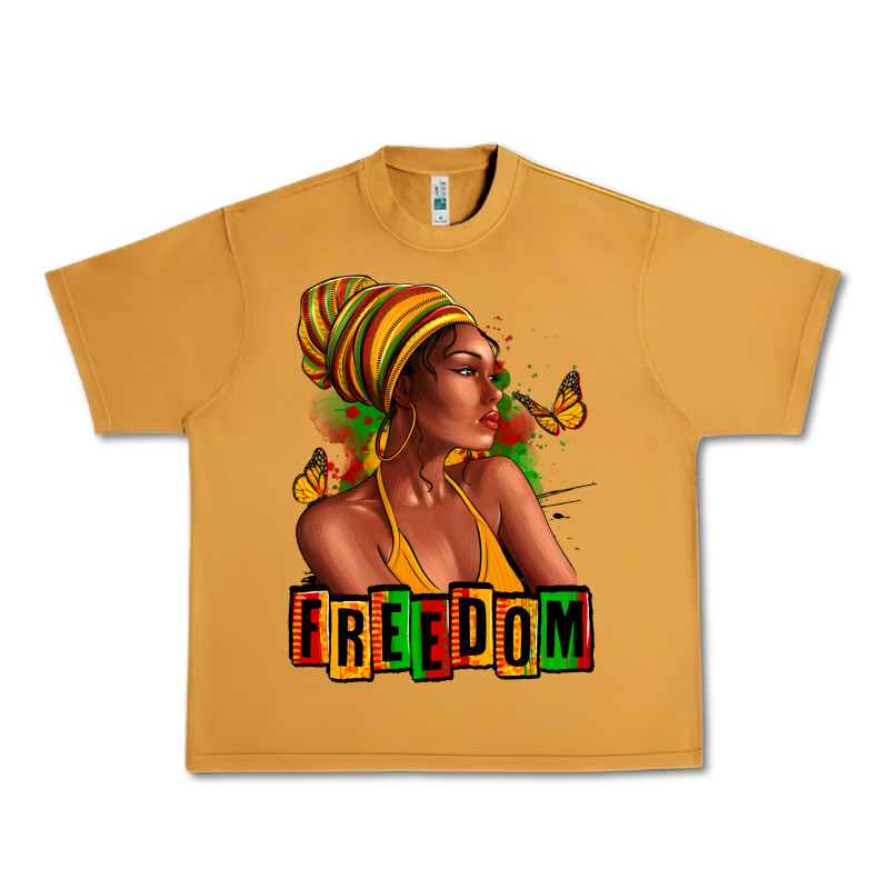 Juneteenth Freedom Afro Woman Urban Heavy Tee by RanaPortraitStore | Teevron