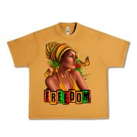 Peanut Butter Juneteenth freedom afro woman Urban Heavy Tee - RanaPortraitStore