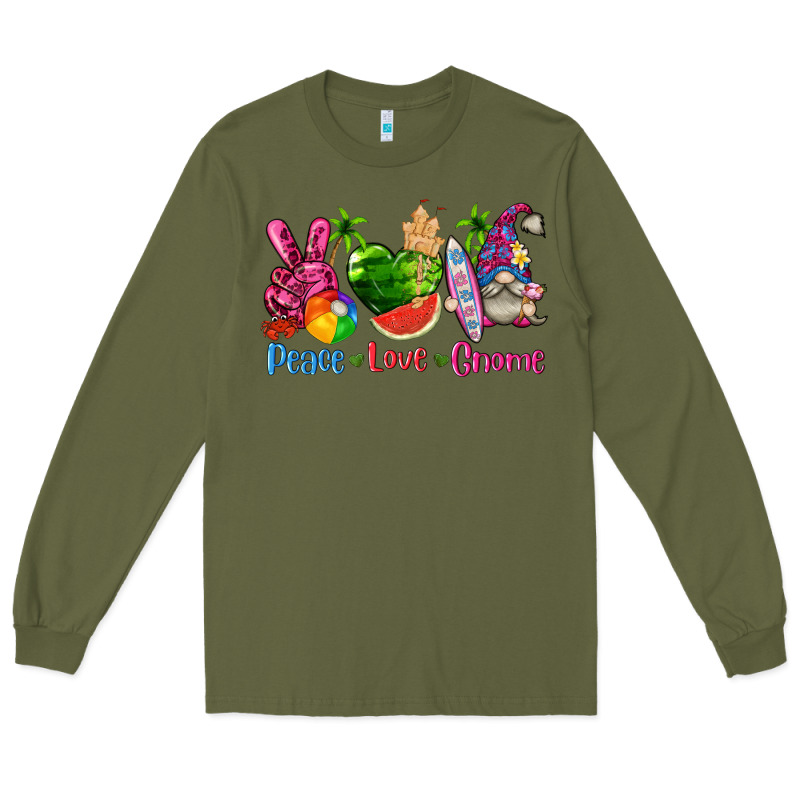 Peace Love Gnome Summer Long Sleeve Tee by texasbilliewilder | Teevron