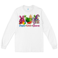 White peace love gnome summer Long Sleeve Tee - texasbilliewilder