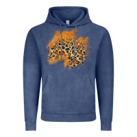 Vintage Denim leopard glitter patch Vintage Hoodie - AdoDesignShop