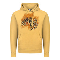 Vintage Mustard leopard glitter patch Vintage Hoodie - AdoDesignShop