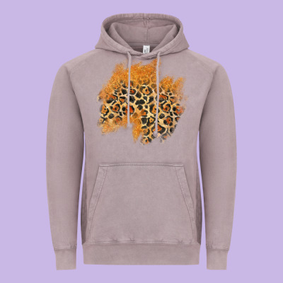 Leopard Glitter Patch Vintage Hoodie Designed By Adodesignshop