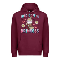 Burgundy iced coffee princess Premium Hoodie - MaliasSmallBusiness