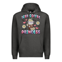 Charcoal Heather iced coffee princess Premium Hoodie - MaliasSmallBusiness