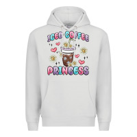 Dove Grey iced coffee princess Premium Hoodie - MaliasSmallBusiness
