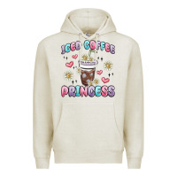 Oatmeal Heather iced coffee princess Premium Hoodie - MaliasSmallBusiness