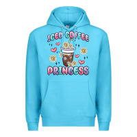 Ocean Blue iced coffee princess Premium Hoodie - MaliasSmallBusiness