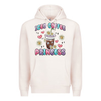 Pale Pink iced coffee princess Premium Hoodie - MaliasSmallBusiness