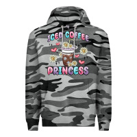 Slate Camo iced coffee princess Premium Hoodie - MaliasSmallBusiness