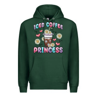 Sports Green iced coffee princess Premium Hoodie - MaliasSmallBusiness