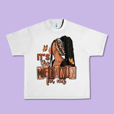 It's The Melanin For Me Urban Heavy Tee Designed By Ranaportraitstore