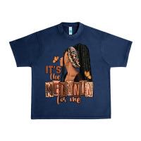 Navy It's the melanin for me Urban Heavy Tee - RanaPortraitStore