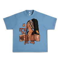 Pebble Blue It's the melanin for me Urban Heavy Tee - RanaPortraitStore