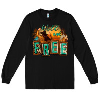 Black wild and free cowgirl horse desert Long Sleeve Tee - Zillion Design Studio