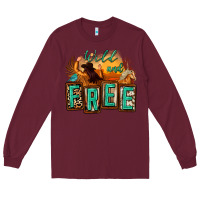 Burgundy wild and free cowgirl horse desert Long Sleeve Tee - Zillion Design Studio