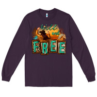 Plum wild and free cowgirl horse desert Long Sleeve Tee - Zillion Design Studio