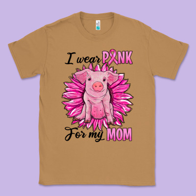 I Wear Pink For My Mom Pig Classic Tee Designed By Ranaportraitstore