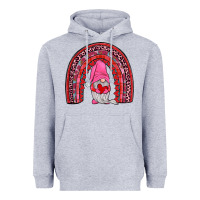 Heather Grey valentines gnomies rainbow Heavyweight Hoodie - JahusDesignShop