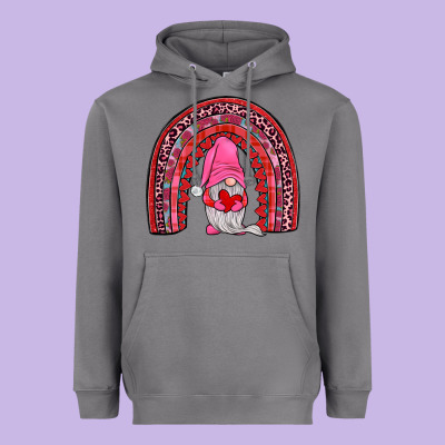 Valentines Gnomies Rainbow Heavyweight Hoodie Designed By Jahusdesignshop